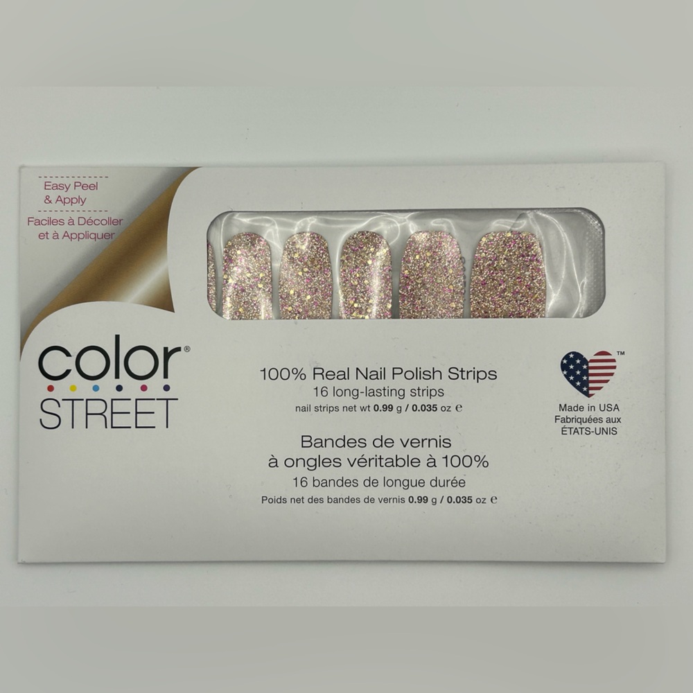 Color Street Sparkling Pink Nail Strips